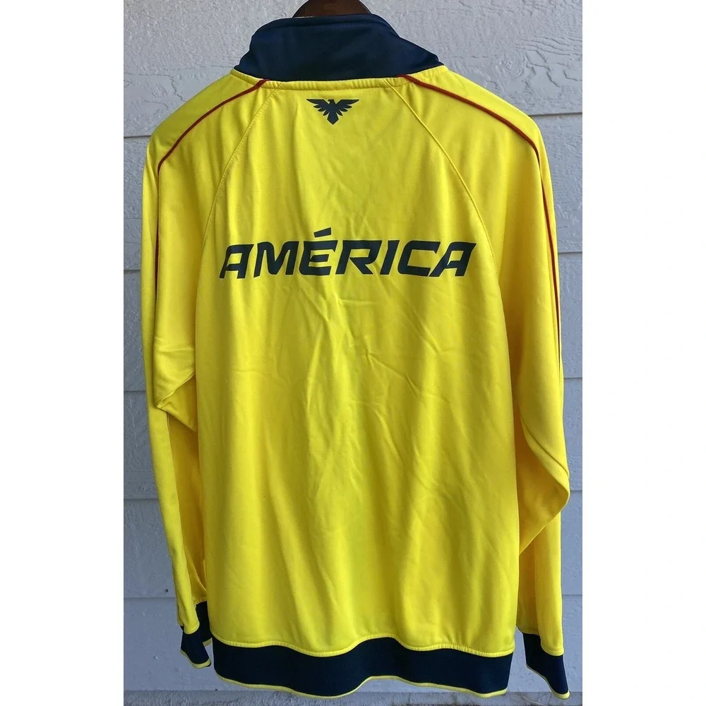 Club America Men's FC Track Jacket Yellow Blue size Large